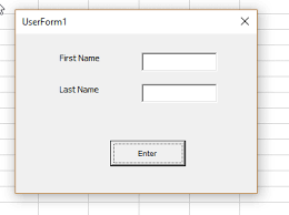 What Is A Userform In Vba Excel Macros First Names Worksheets