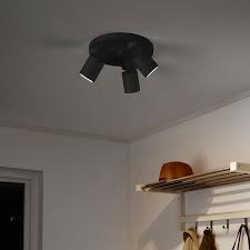Nymane Plafondspot Met 3 Spots Antraciet Ikea Ceiling Spotlights Living Room Light Fixtures Ikea