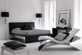 Black bed and black cupboards with golden lampshades on them create a traditional look for the room. Black White Gray Modern Bedroom Furniture Bedroom Decor Design Bedroom Decor