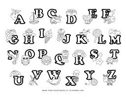 Various alphabets to color with one thing in common : Fun And Easy To Print Abc Coloring Pages For Preschoolers Kindergartners Tulamama