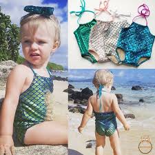 Choose from pink toddler swimsuits with tiers of ruffles and pretty pink stripes or baby bathing suits with baby blue stripes with pretty pink trim. Ies Baby Girl Kids Mermaid Bikini Swimwuit Swimwear Bathing Suit Costume Shopee Malaysia