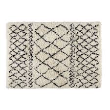 Tapis Berbere En Laine Et Coton Ecru Noir 140x200cm Mounia 1000 2 9 169339 1 Jpg 1000 1000 Tapis Laine Tapis Tapis Berbere