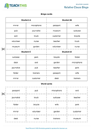 We often use them to avoid repeating information. Relative Clause Exercises