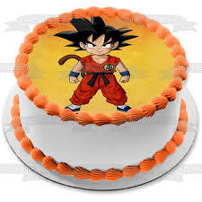 This topper is machine cut for perfect edging. Young Goku Dbz Dragon Ball Z Anime Animated Series Happy Birthday Pers A Birthday Place