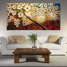 Arte moderna em pinturas contemporâneas para quadros modernos. Quadro Pintura Tela Arvores E Flores Modernas Em Altos Relevos Cod 2096