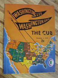 Washington University Bears Mo Vs Washington Lee Nov 4 1939 Football Program 1782 University Of Washington Football Program Washington And Lee University