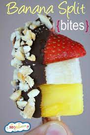Banana Split Snacks Banana Split Bites Dessert Recipes
