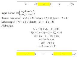 Ada dua hal yang harus kita pahami untuk menyelesaikan masalah terkait menghitung nilai integral fungsi nilai mutlak yaitu integral fungsi dan nilai mutlak. Nilai Mutlak Persamaan Pertidaksamaan Contoh Soal