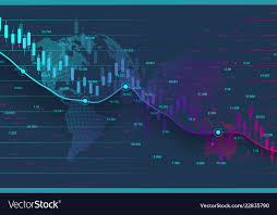 stock market or forex trading graph chart suitable