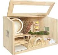 Cage en bois pour petit animal, cage pour hamster - Cage en ...