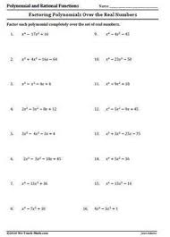 Polygons symmetry video lesson transcript precalculus worksheet answers. Factoring Over Real Numbers Polynomials Precalculus Literal Equations