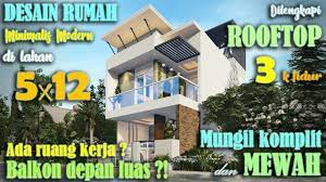 Desain rumah 5x12 3 kamar tidur dengan rooftop. Desain Rumah 5x12 3 Kamar Tidur Dengan Rooftop Youtube