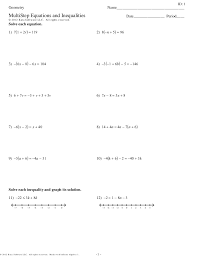 11th grade reading comprehension worksheets with questions and answers. Multi Step Equations And Inequalities Worksheet Nidecmege