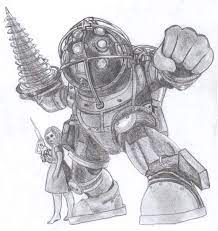 Bioshock Big Daddy And Little Sister #Xbox #Games #Drawing | Bioshock Art,  Bioshock, Drawings
