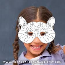 Zebra Mask Printable Coloring Book Page Photo Booth Props Etsy In 2021 Zebra Mask Halloween Photo Booth Props Printable Coloring Book