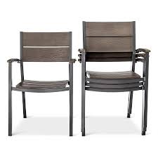 Sommer Aluminum Faux Wood Dining Chair Set Of 4 Threshold Target Dining Chair Set Dining Chairs Outdoor Dining Chairs