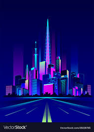 Neon text effect | sky text | city background # neon bondhura video ti apnader pachondo hole like & subscribe korben channeltivideo ti puro editing dekhte ho. Vector Illustration Of A Concept Road Leaving In The Distance To The Night City Glowing Neon Light Download A Fre City Vector Cyberpunk City City Illustration
