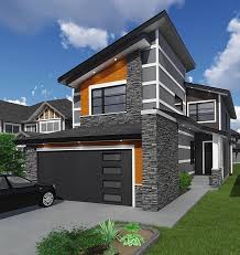 Modern Style House Plan 81186 With 3 Bed 3 Bath 2 Car Garage Modern Style House Plans Narrow Lot House Plans Narrow House Plans