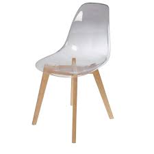 Chaise Style Scandinave Transparente Et Chene Ice Maisons Du Monde Stoel Transparant Stoelen Moderne Stoelen