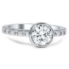 Round Flush Set Engagement Ring Flush Set Engagement Rings Engagement Rings Flush Set Diamond