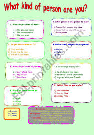 What Kind Of Test Are You Test Esl Worksheet By Arielka