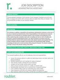 Since an administrative assistant has such a wide range of duties, you will want to offer a clear picture of all the responsibilities and requirements that come with the position. Admin Assistant Job Description Template Roubler Thailand Resources