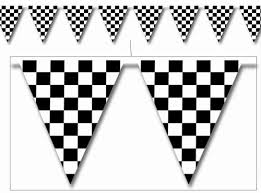 Black And White Checkered Flag Banner Checkered Flag Pennant Banner 12 Ft Party Flags Pennant Banners Classic Cars Birthday Party