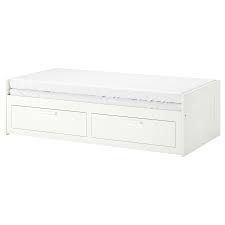 Brimnes Divan Con 2 Cajones Y 2 Colchones Blanco Malfors Firmeza Media 80x200 Cm Ikea In 2020 Day Bed Frame Brimnes Bed Frame With Storage