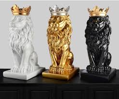 Find great deals on home decorations at kohl's today! Gold Crown Lion Statue Handicraft Decorations Christmas Decorations For Home Sculpture Escultura Home Crown Decor Home Decor Accessories Decorative Accessories