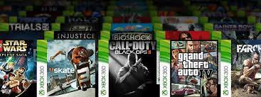 Collage Of Xbox 360 Games Star Wars Complete Saga Skate 3 Call Of Duty Black Ops 2 Grand Theft Auto 4 Farcry 3 Box Shots Xbox One Xbox Xbox 360 Games
