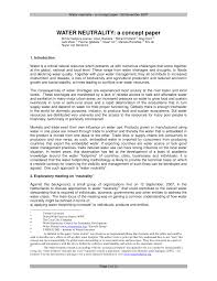 Of concept paper topic ideas from our site. Pdf Water Neutrality A Concept Paper
