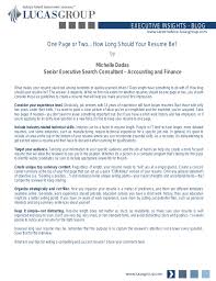 One Page Or Two How Long Should Your Resume Be