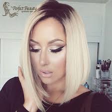 There are many effortless and bright variations of ombre hair that can give a fresh take at the classic idea of blonde ombre hair. Short Wig Ombre Hair Synthetic Lace Front Wig Heat Resistent Dark Roots Short Blonde Feminino Wig Wig Material Wig Heatwig Remy Aliexpress