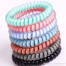 New Designer Accessories Candy Color Telephone Wire Cord Headband For Women Girls Elast Hair Rubber Bands Hair Accessories For Women Wholesale Hair Accessories