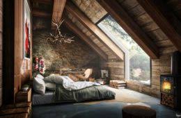Loft bedroom ideas with all wood walls don't have to be boring. Loft Bedroom Ideas