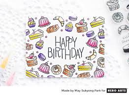 Birthday Wishes In French For Boyfriend Video Watercolor Card Using The French Treats Stamp Set The Hero Club Blog Hero Arts Birthday Cards Watercolor Cards