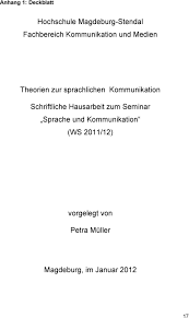Auf dem deckblatt hausarbeit sollten alle relevanten informationen zu deiner hausarbeit zu finden sein. Formale Richtlinien Fur Schriftliche Wissenschaftliche Arbeiten Pdf Kostenfreier Download