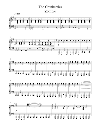 En tu cabeza, en tu cabeza zombi, zombi, zombi ¿qué hay en tu cabeza?, en tu cabeza zombi, zombi, zombi. The Cranberries Zombie Sheet Music For Piano Solo Musescore Com