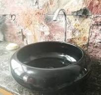 Lavabo cuarto de baño rectángulo diseño único a través de negro Natural de  mármol de piedra de granito de tazón de agua de la cuenca Toiet lavado de  Lavabo