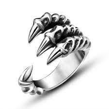 Men S Women Rings Stainless Steel Demonic Claws Ring Rrj T53 Mens Biker Rings Vintage Biker Rings Vintage Titanium Steel Rings