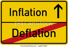 Inflation vs deflation and what benefits to knowing? Inflation And Deflation The German Words For Inflation And Deflation Inflation And Deflation On A Road Sign Canstock