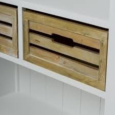 Kommode 4 schubladen vintage mdf holz 78x80x34cm weiss braun 149 95. Weisses Bucherregal Prudence Im Landhausstil Dekosalon