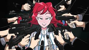 2560x1080px Free Download Hd Wallpaper Anime Girls Parody John Wick Gun Smug Face Wendy S Humor Wallpaper Flare