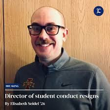 The director of student conduct resigned