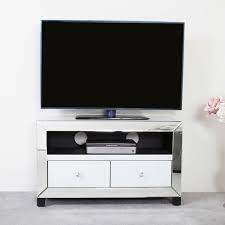 Check spelling or type a new query. Arctic White Mirrored Glass Tv Stand Entertainment Unit Cabinet Picture Perfect Home