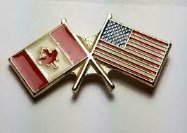 Canada United States Dual Flag Usa Hat Lapel Pin 1065 American Flag Lapel Pin Patriotic Pins Flag Lapel Pins