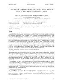 =) what do you think? Pdf The Understanding Of Environmental Citizenship Among Malaysian Youths A Study On Perception And Participation