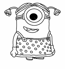 Maybe you would like to learn more about one of these? Minion Big Eye Girl Coloring Page Easy Minion Coloring Pages Transparent Png Download 3347620 Vippng