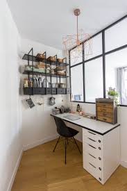 Mathilde Chesneau Architecte Appartement Paris 19eme Bureau Verriere Caisson Alex Ikea E Mirror Wall Bathroom Mirror Wall Bedroom Rustic Wall Mirrors