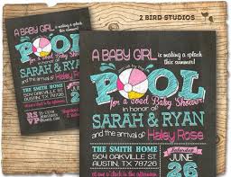 A Baby Girl Is Making A Splash This Summer Celebrate With This Fresh New Invitation F Baby Girl Shower Themes Trendy Baby Shower Invitations Summer Baby Shower